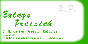 balazs preisich business card